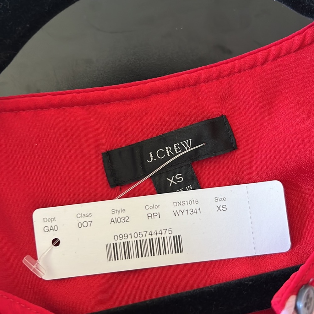 NWT J.Crew Red Top - Picture 3 of 3